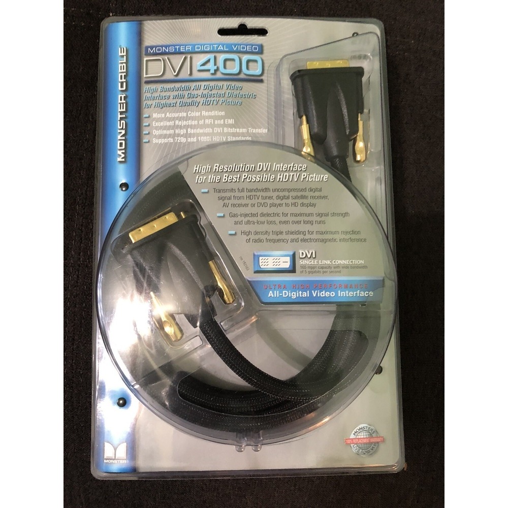 Monster Cable DVI400 2m(6.6 Ft) High Resolution DVI Interface For The Best HDTV